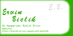 ervin bielik business card